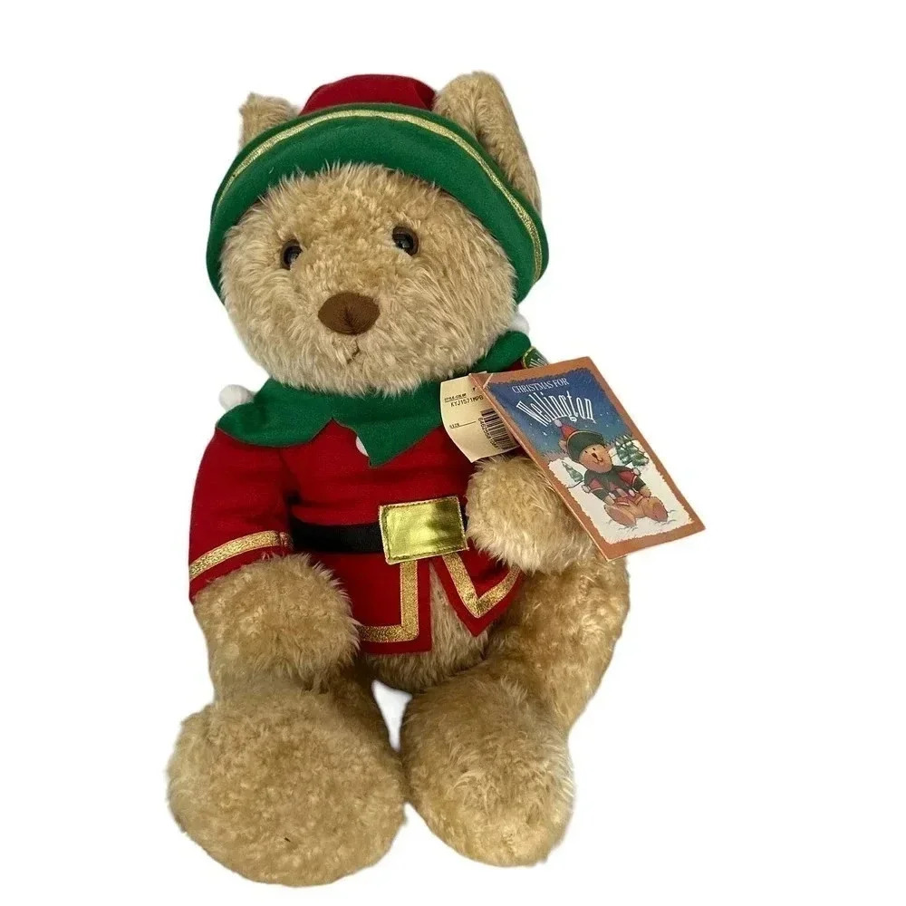 Vintage Wellington Christmas Teddy Bear Plush Toy‎ by Frederick Atkins 1998 12in